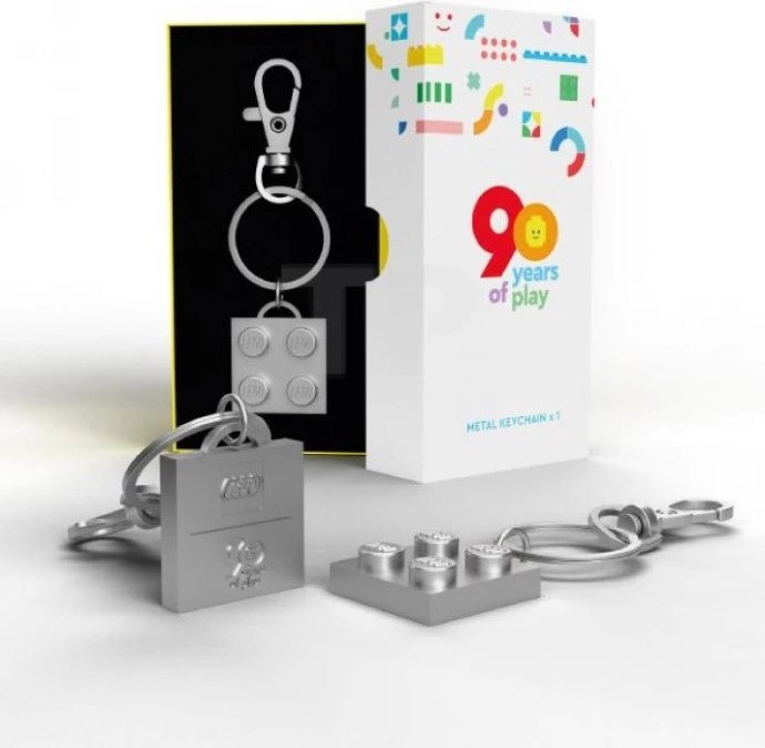 LEGO® 90 Years of Play Metal Key Chain 100871