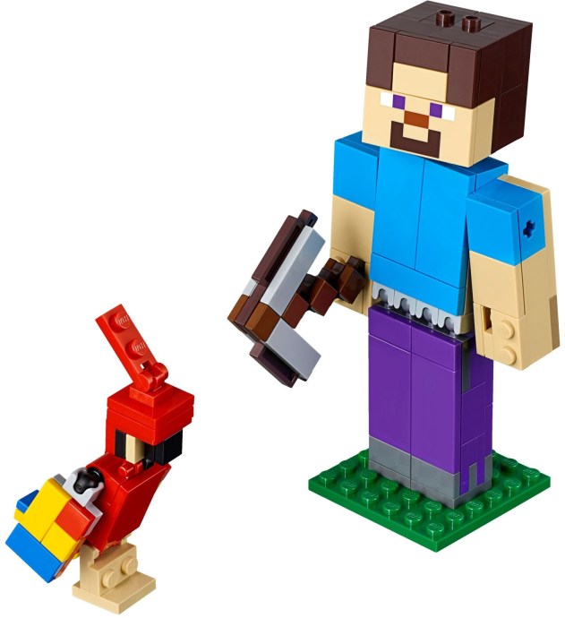 LEGO® Minecraft Steve BigFig with Parrot 21148