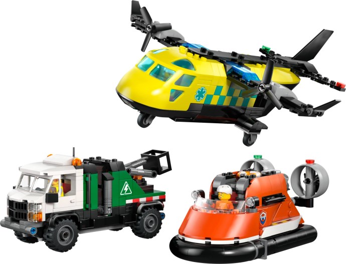 LEGO® Airplane, Service Truck & Hovercraft Remix 60505