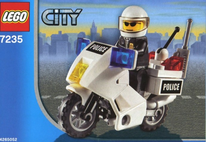 LEGO® Police Motorcycle (Black Sticker Version) 7235