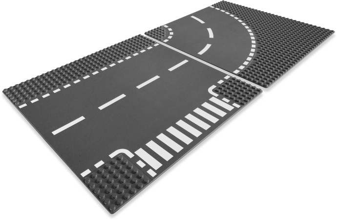 LEGO® T-Junction & Curved Road Plates 7281